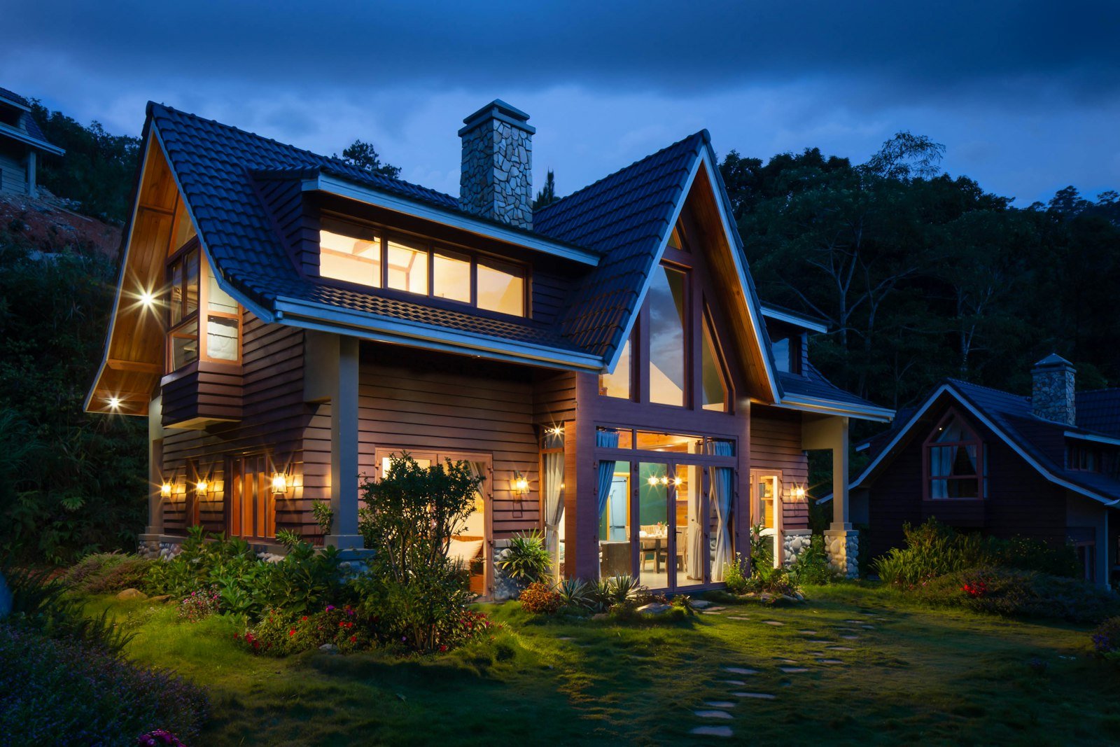 Family home with front lawn